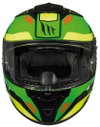 MT Blade 2 SV Fugue Black Flu Green Full Face Motorcycle Helmet Front                                                                                                                                                                                          