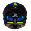 MT Blade 2 SV Fugue Black Blue Flu Yellow Full Face Motorcycle Helmet Back                                                                                                                                                                                     
