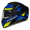 MT Blade 2 SV Fugue Black Blue Flu Yellow Full Face Motorcycle Helmet Left Side                                                                                                                                                                                