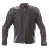 Alpinestars Charlie Tech-Air Black Red Leather Motorcycle Jacket Front                                                                                                                                                                                         