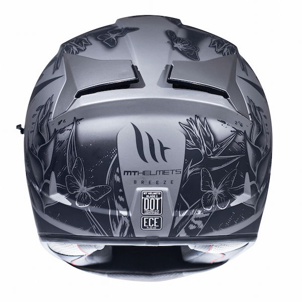MT Blade 2 SV Breeze Matt Grey Black Full Face Motorcycle Helmet Back                                                                                                                                                                                          