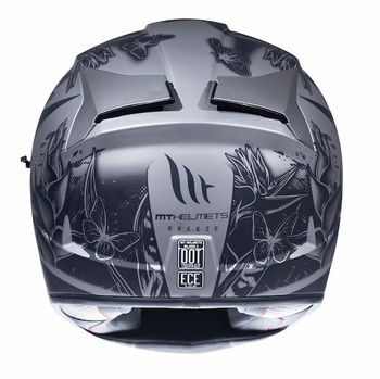 MT Blade 2 SV Breeze Matt Grey Black Full Face Motorcycle Helmet Back                                                                                                                                                                                          