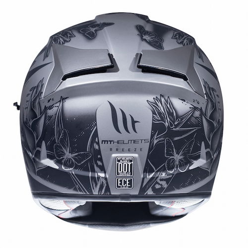 MT Blade 2 SV Breeze Matt Grey Black Full Face Motorcycle Helmet Back                                                                                                                                                                                          