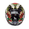 MT Revenge Skull & Roses Black Red Full Face Motorcycle Helmet Back                                                                                                                                                                                            