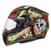 MT Revenge Skull & Roses Black Red Full Face Motorcycle Helmet Left Side                                                                                                                                                                                       