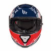 MT Thunder 3 SV Kingdom White Red Blue Full Face Motorcycle Helmet Front                                                                                                                                                                                       