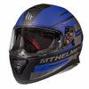 MT Thunder 3 SV Pitlane Matt Black Blue Full Face Motorcycle Helmet Front Left                                                                                                                                                                                 