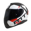 MT Thunder 3 SV Ray Black White Red Full Face Motorcycle Helmet Front Left                                                                                                                                                                                     