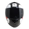 MT Thunder 3 SV Ray Black White Red Full Face Motorcycle Helmet Front                                                                                                                                                                                          
