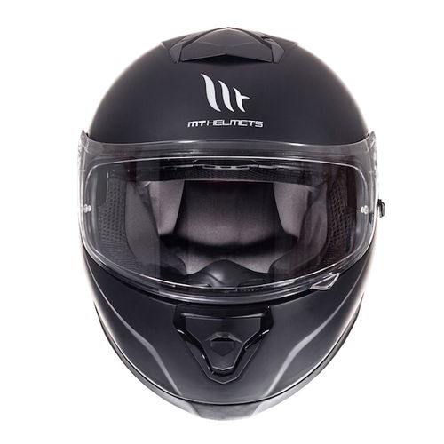 MT Thunder 3 SV Matt Black Full Face Motorcycle Helmet Front                                                                                                                                                                                                   