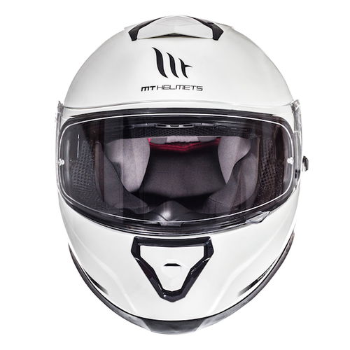 MT Thunder 3 SV White Full Face Motorcycle Helmet Front                                                                                                                                                                                                        