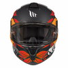 MT Targo Truck Black White Red Full Face Motorcycle Helmet Front                                                                                                                                                                                               