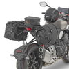 Kappa 25ltr Black Motorcycle Panniers In Use                                                                                                                                                                                                                   