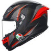 AGV AGV K6-S Helmet Slashcut Black Grey Red - Thumbnail 4