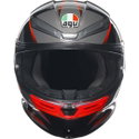 K6-S Helmet Slashcut Black Grey Red