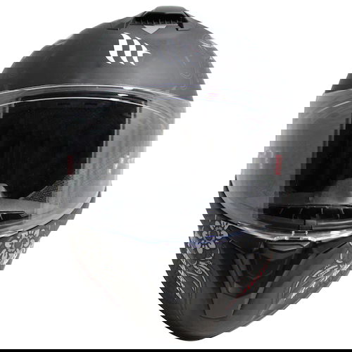 MT Targo Dagger Matt Black Grey Full Face Motorcycle Helmet Front                                                                                                                                                                                              