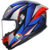 AGV AGV K6-S Helmet Slashcut Black Blue Red - Thumbnail 4