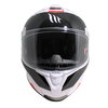 MT Targo Enjoy White Black Red Full Face Motorcycle Helmet Front                                                                                                                                                                                               