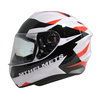 MT Targo Enjoy White Black Red Full Face Motorcycle Helmet Left Side                                                                                                                                                                                           