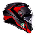 K3 Helmet ECE 22.06 Striga Matt Black Grey Red