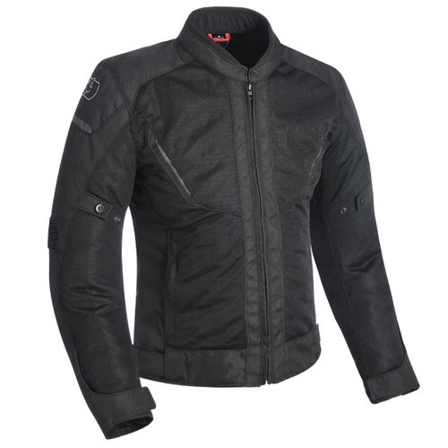 Oxford Products Delta 1 Black Textile Motorcycle Jacket Front                                                                                                                                                                                                  