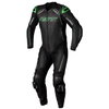 RST RST S1 CE Mens Leather Suit Black Grey Neon Green - Thumbnail 1