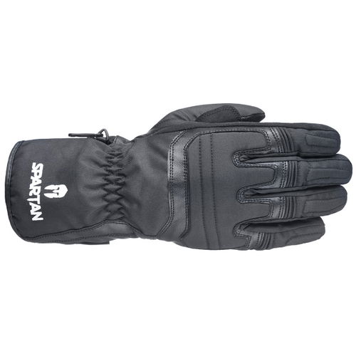 Spartan Black Motorcycle Gloves Back                                                                                                                                                                                                                           
