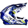 Scorpion VX-16 Air Waka Black White Blue Motocross Helmet Right Side                                                                                                                                                                                           