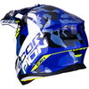 Scorpion VX-16 Air Waka Black White Blue Motocross Helmet Back Left                                                                                                                                                                                            