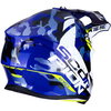Scorpion VX-16 Air Waka Black White Blue Motocross Helmet Back Right                                                                                                                                                                                           