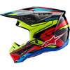 Alpinestars Alpinestars S-M5 Action 2 EC 22.06 Helmet Black Yellow Fluo Bright Red Glossy - Thumbnail 5
