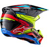 Alpinestars Alpinestars S-M5 Action 2 EC 22.06 Helmet Black Yellow Fluo Bright Red Glossy - Thumbnail 6