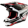 Alpinestars Alpinestars S-M5 Action 2 EC 22.06 Helmet Black White Bright Red Glossy - Thumbnail 1