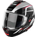N120-1 Nightlife Helmet Metal White Black Red 027
