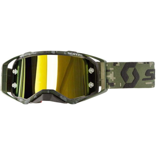 Scott Prospect Khaki Green Yellow Chrome MX Goggles                                                                                                                                                                                                            