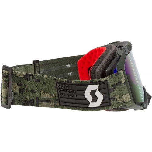 Scott Prospect Khaki Green Yellow Chrome MX Goggles Right Side                                                                                                                                                                                                 