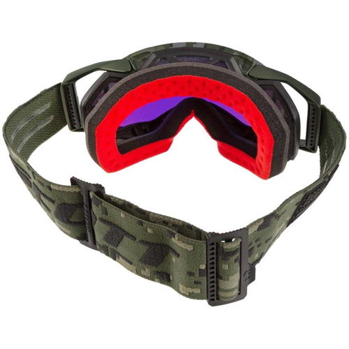 Scott Prospect Khaki Green Yellow Chrome MX Goggles Inside                                                                                                                                                                                                     