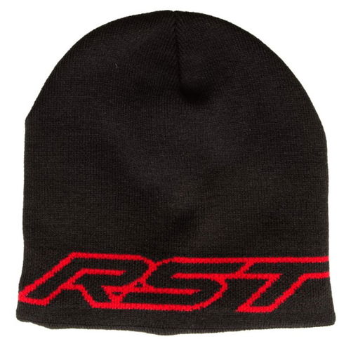 RST Fleece Lined Logo Beanie - Black/Red