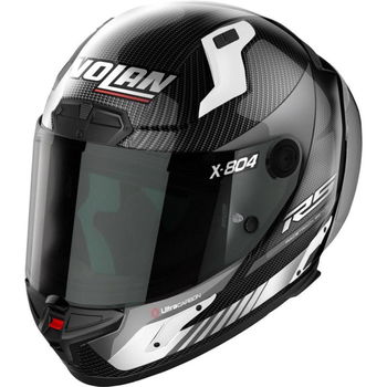 Nolan X-804 RS Ultra Carbon Helmet Hot Lap White 012