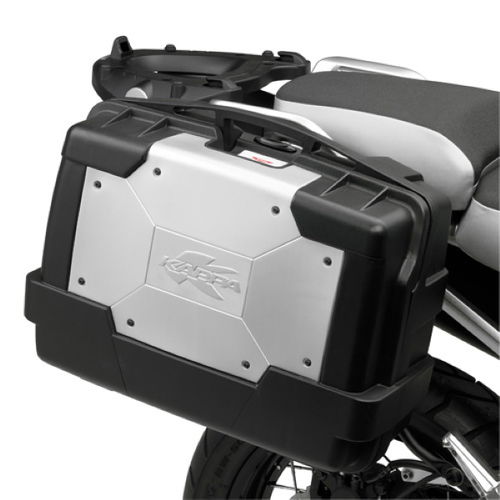 Kappa Garda 33ltr Black Silver Motorcycle Top Case Fitted                                                                                                                                                                                                      