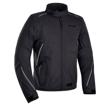 Oxford Products Hinterland Stealth Black Textile Motorcycle Jacket Front
