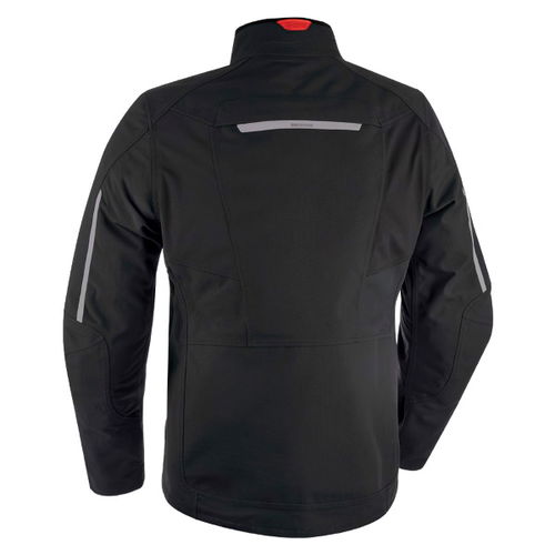 Oxford Products Hinterland Stealth Black Textile Motorcycle Jacket Back                                                                                                                                                                                        