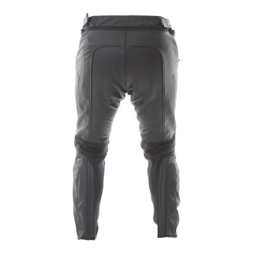 Dainese Pony C2 Black Leather Motorcycle Pants Rear                                                                                                                                                                                                            