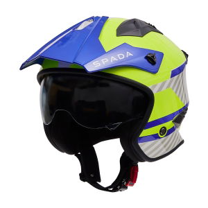 Spada Rock 6 Pilot Helmet Blue White Fluo