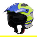 Rock 6 Pilot Helmet Blue White Fluo