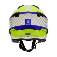 Rock 6 Pilot Helmet Blue White Fluo