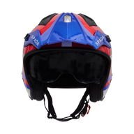 Rock 6 Pilot Helmet Blue White Red