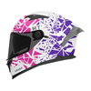 MT MT Braker Crash SV Helmet A8 Matt White Pink Purple - Thumbnail 1