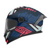 MT MT Braker SV Zebra Helmet C7 Matt Black Blue - Thumbnail 1