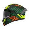 MT MT Braker SV Zebra Helmet C6 Matt Black Green - Thumbnail 1